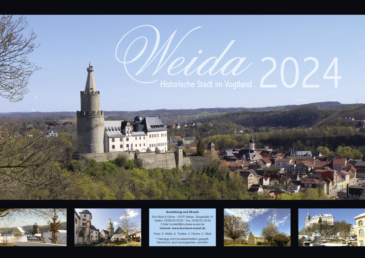 Der Weida-Kalender im A3-Format für 2024